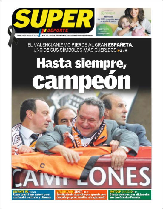 Portada SUPERDEPORTE jueves 15 octubre 2020