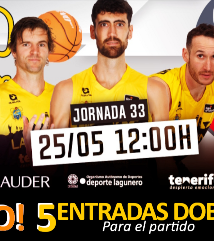Sorteo de entradas dobles para el partido La Laguna Tenerife vs. Valencia Basket
