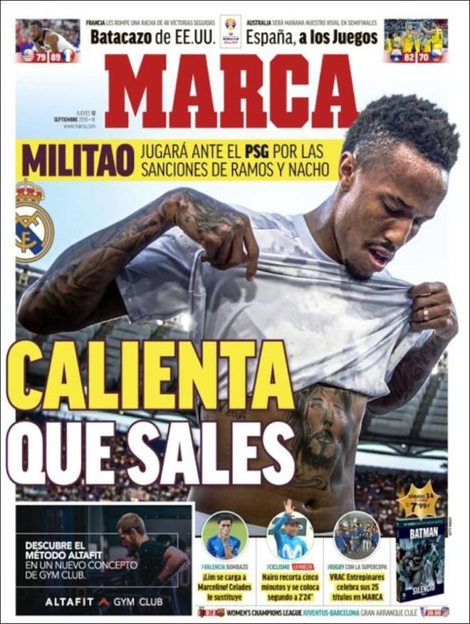 Esta es la portada de Marca de este 12 de septiembre