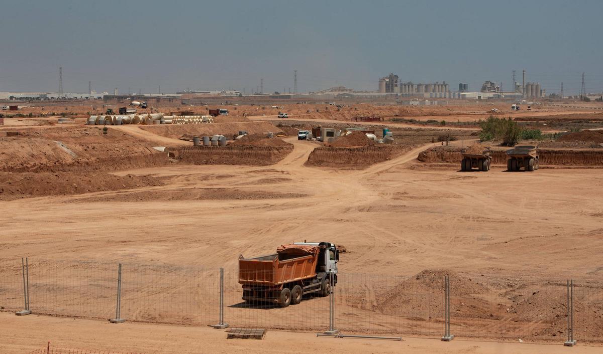 Trabajos de la segunda fase de obras de la gigafacoría.