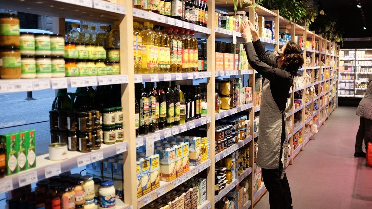 Foto de archivo de un supermercado
