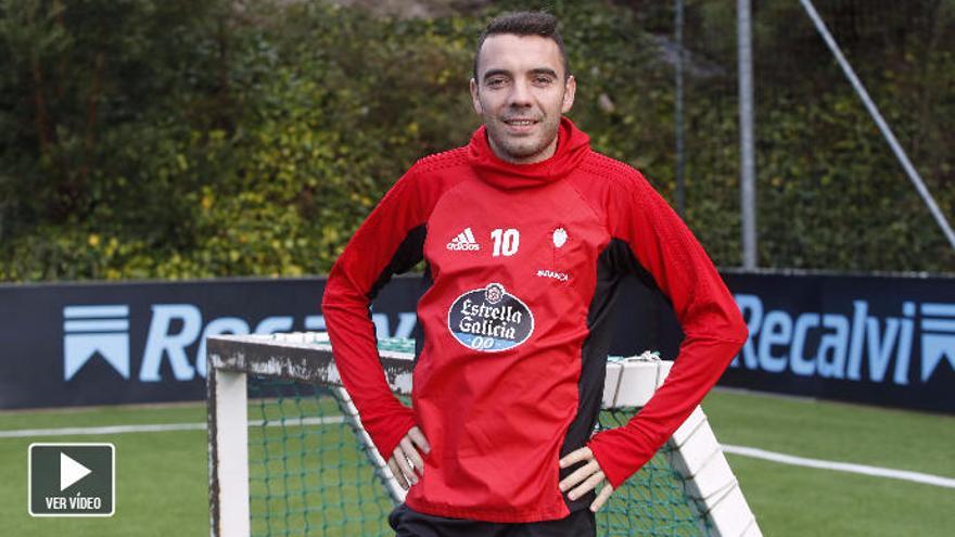 Iago Aspas, durante una entrevista. // R. Grobas