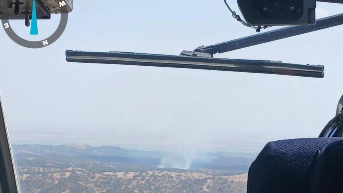 Incendio forestal en Villanueva del Río y Minas, en la provincia de Sevilla.