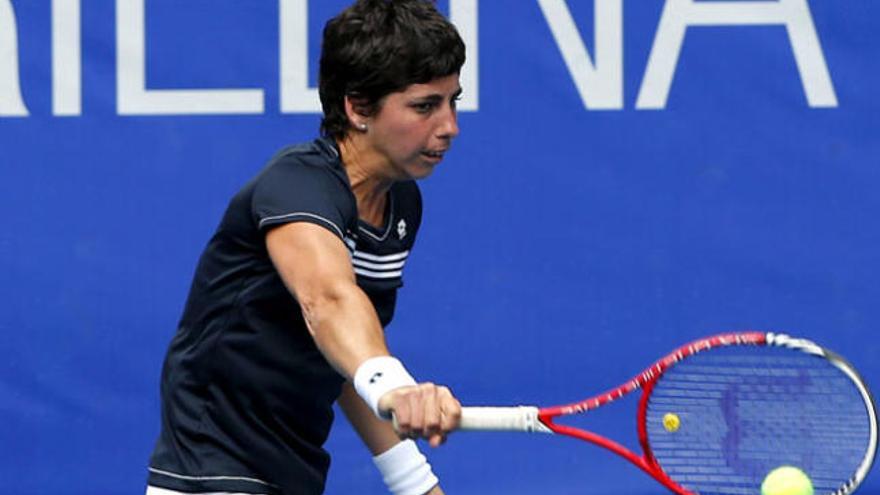 La tenista grancanaria Carla Suárez, en el pasado Mutua Madrid Open. | efe