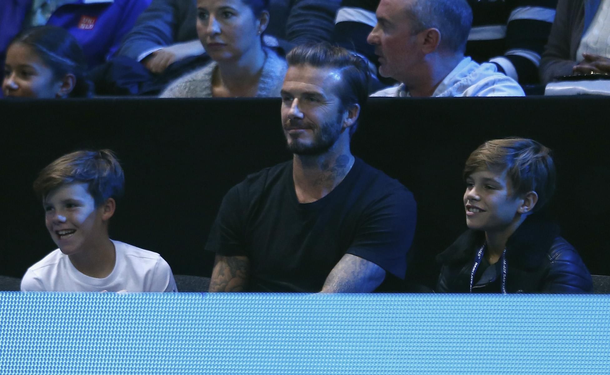 Cruz Beckham, David Beckham y Romeo Beckham