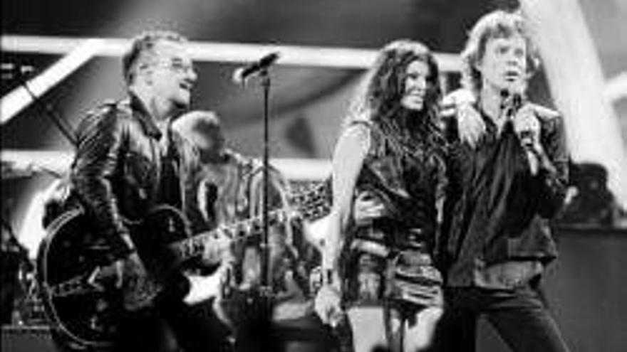 Bono y Mike Jagger: LOS CANTANTES ACTUAN JUNTOS EN UN RECITAL DE SEIS HORAS