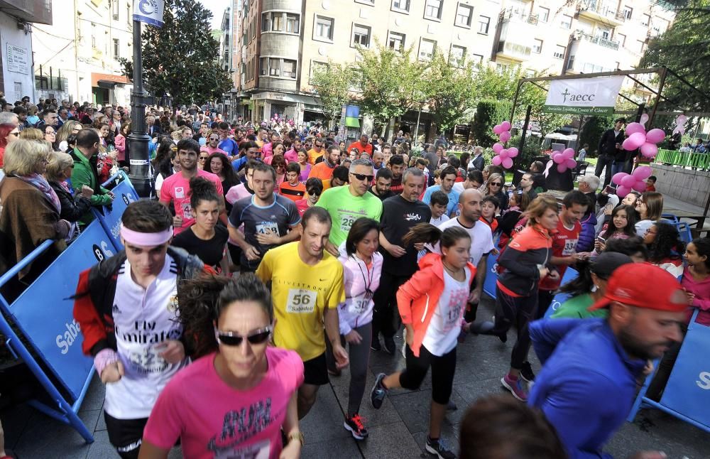 Carrera solidaria contra el cáncer de mama en Mieres