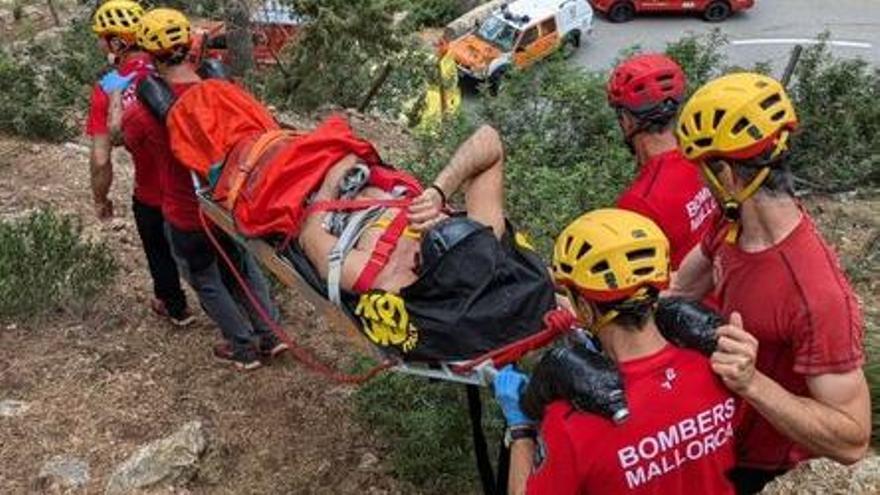 Rescatan a un escalador con rotura de tobillo en el Muro de Caimari