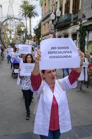 Marea Blanca, por la consolidación en la calle Triana en Las Palmas de Gran Canaria