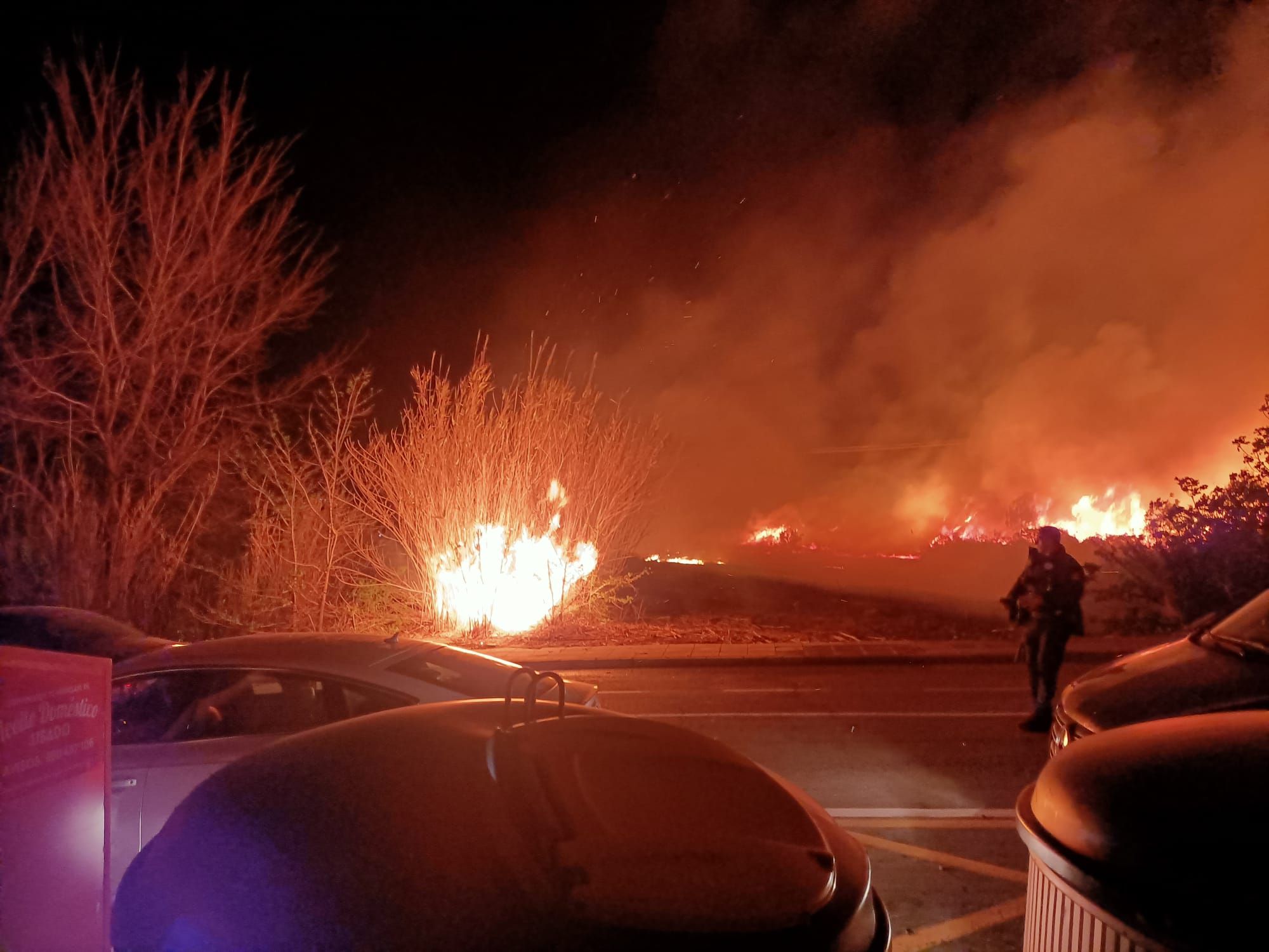 Imágenes del incendio de Teulada: un castillo de fuegos artificiales provoca un virulento fuego