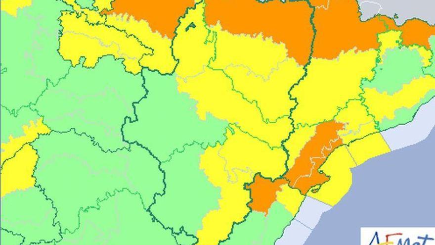Alerta por viento en Aragón, naranja en el Pirineo, donde se prevén nieves