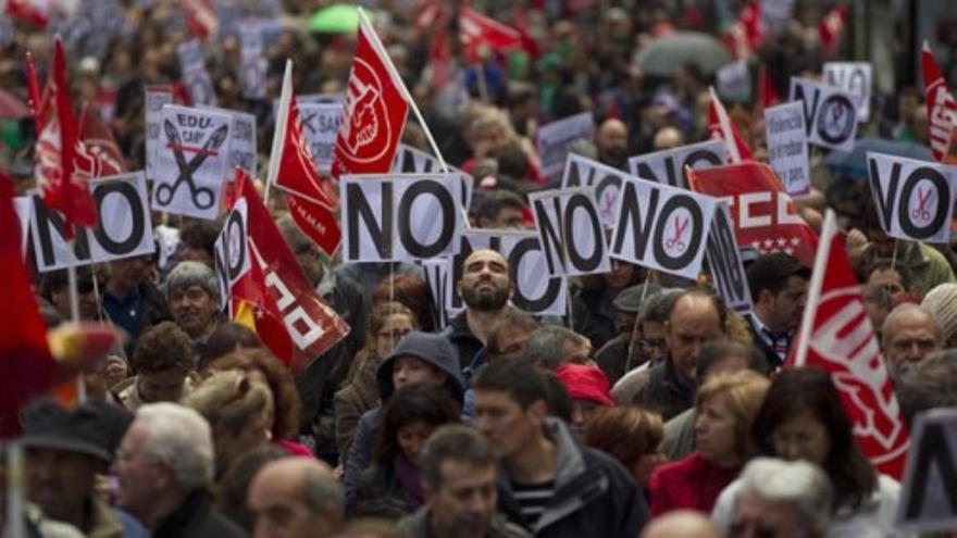 Jornada de protestas en toda España contra los recortes