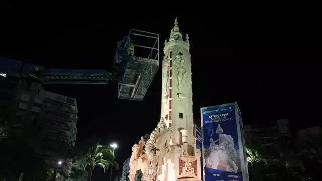 Alicante ya protege a la fuente de Luceros del terremoto de las mascletás de Hogueras