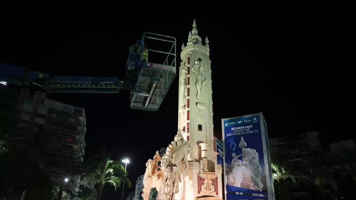 Alicante ya protege a la fuente de Luceros del terremoto de las mascletás de Hogueras