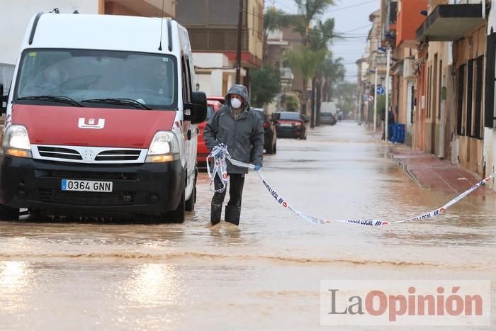 Temporal en Murcia: Los efectos de las lluvias en Los Alcázares y Cartagena