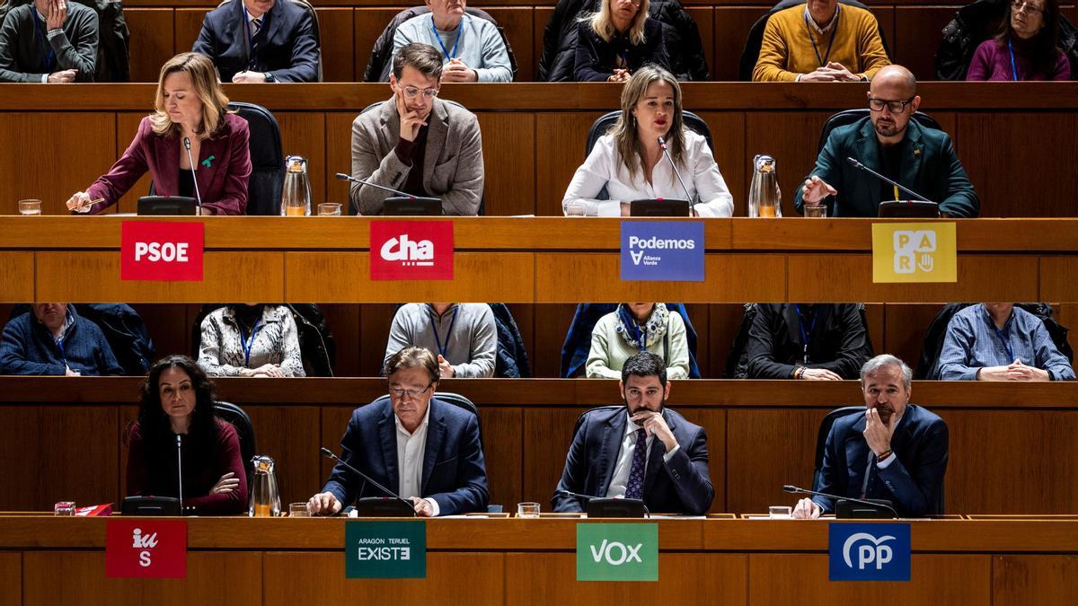 Candidatos a la presidencia de Aragón durante el debate organizado por EL PERIÓDICO DE ARAGÓN