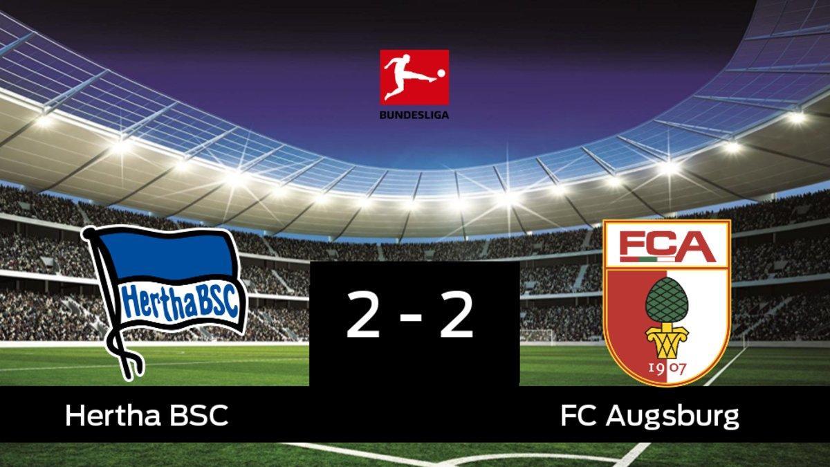 Empate a dos entre el Hertha BSC y el FC Augsburg