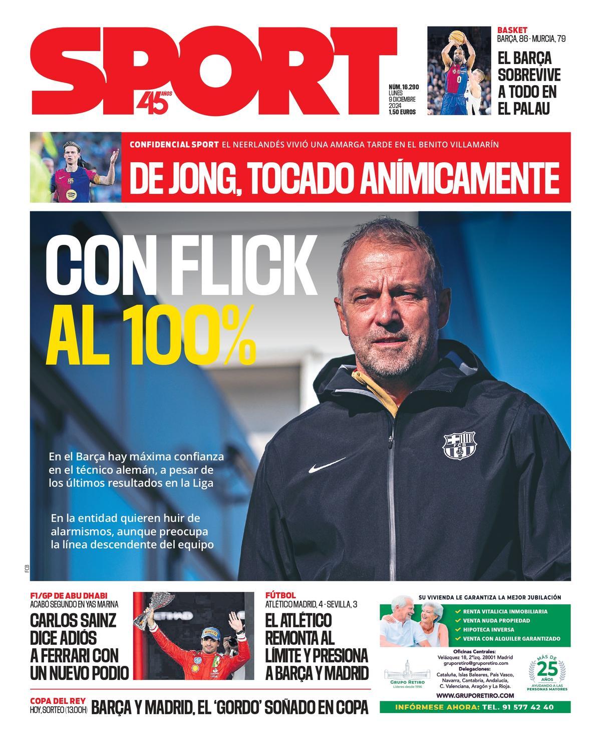 La portada de SPORT de hoy