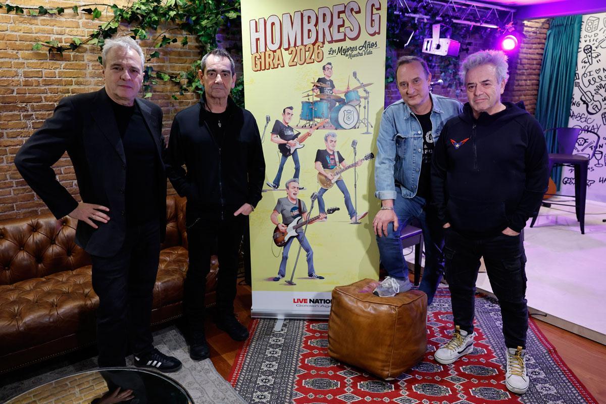 Hombres G en la presentación de su nueva gira 'Los mejores años de nuestra vida 2026'.
