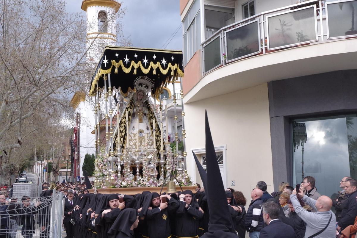 Procesión del Carmen Doloroso desde la parroquia del Corpus Christi