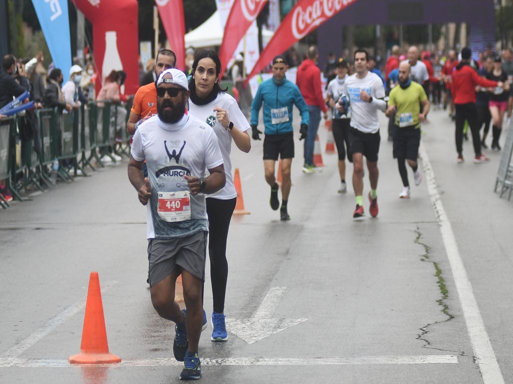 Llegada y podios de la 10k, la media maratón y la maratón de Murcia (I)