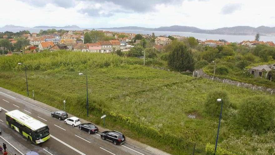 Vista parcial de los terrenos del conocido como PAU Cruceiro en la parroquia de Alcabre. // R. Grobas