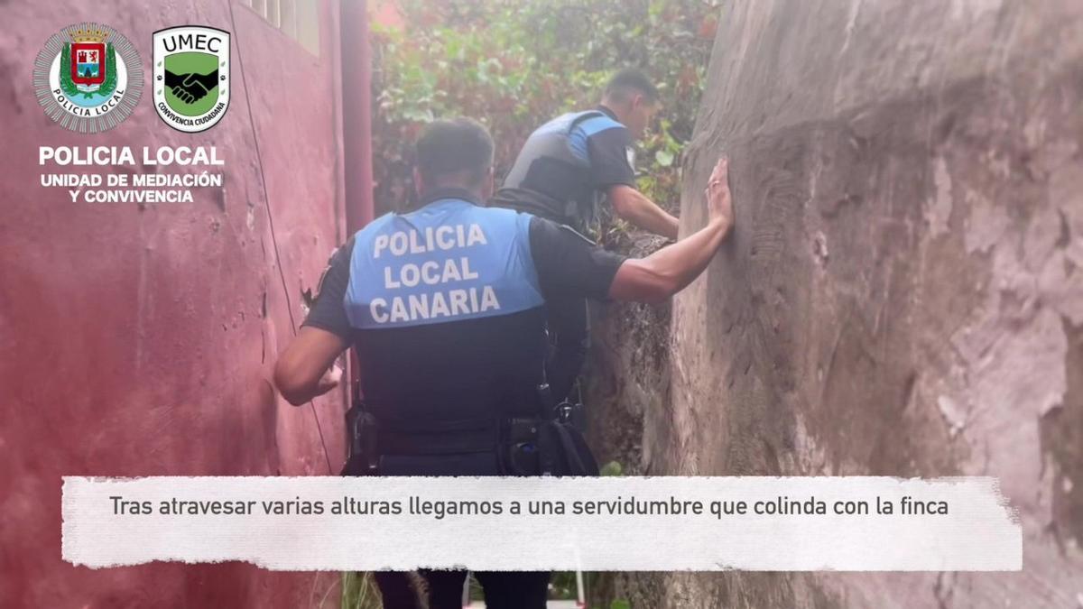 Abandonados sin agua ni alimento: rescatados dos perros en una finca de San Lorenzo.