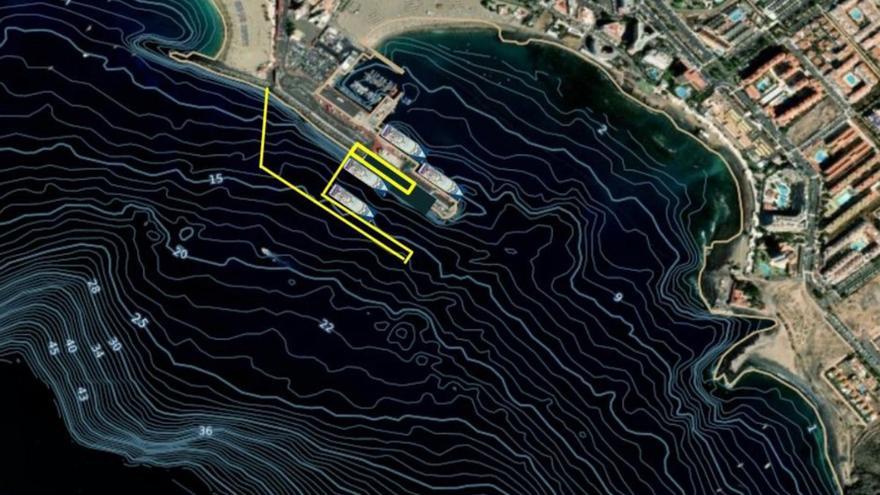 Imagen del estudio del Colegio de Ingenieros de Caminos, Canales y Puertos sobre el puerto aronero.