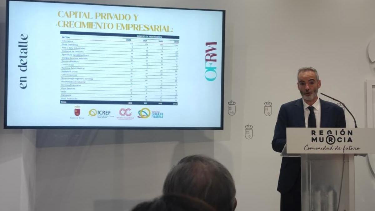 Samuel Baixauli, este viernes durante la presentación del noveno Observatorio Financiero de la Región.