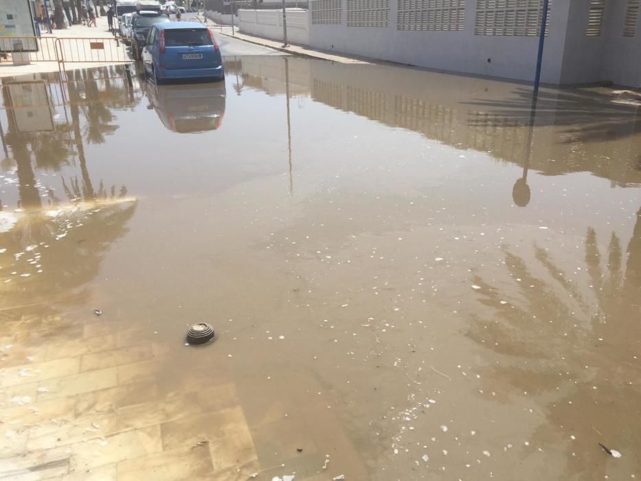 Vertido de aguas fecales en Orihuela Costa