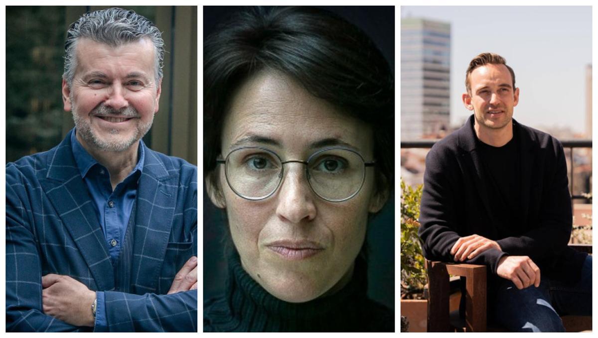 Los escritores Ramon Gener, Eva Balyasar y Joël Dicker.