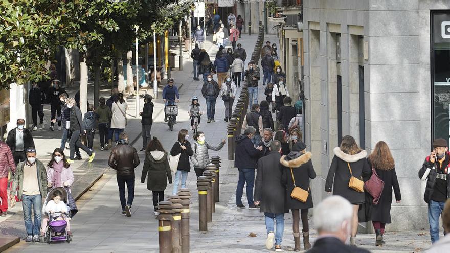 El carrer Santa Clara de Girona, en una imatge presa el passat desembre