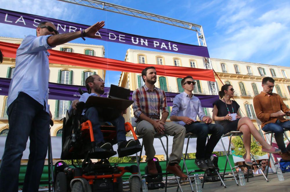 26J: Mitin de Unidos Podemos en la plaza de la Merced