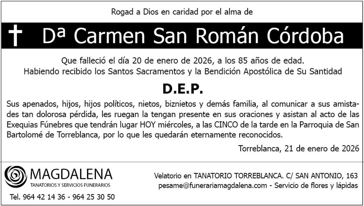 Dª Carmen San Román Córdoba