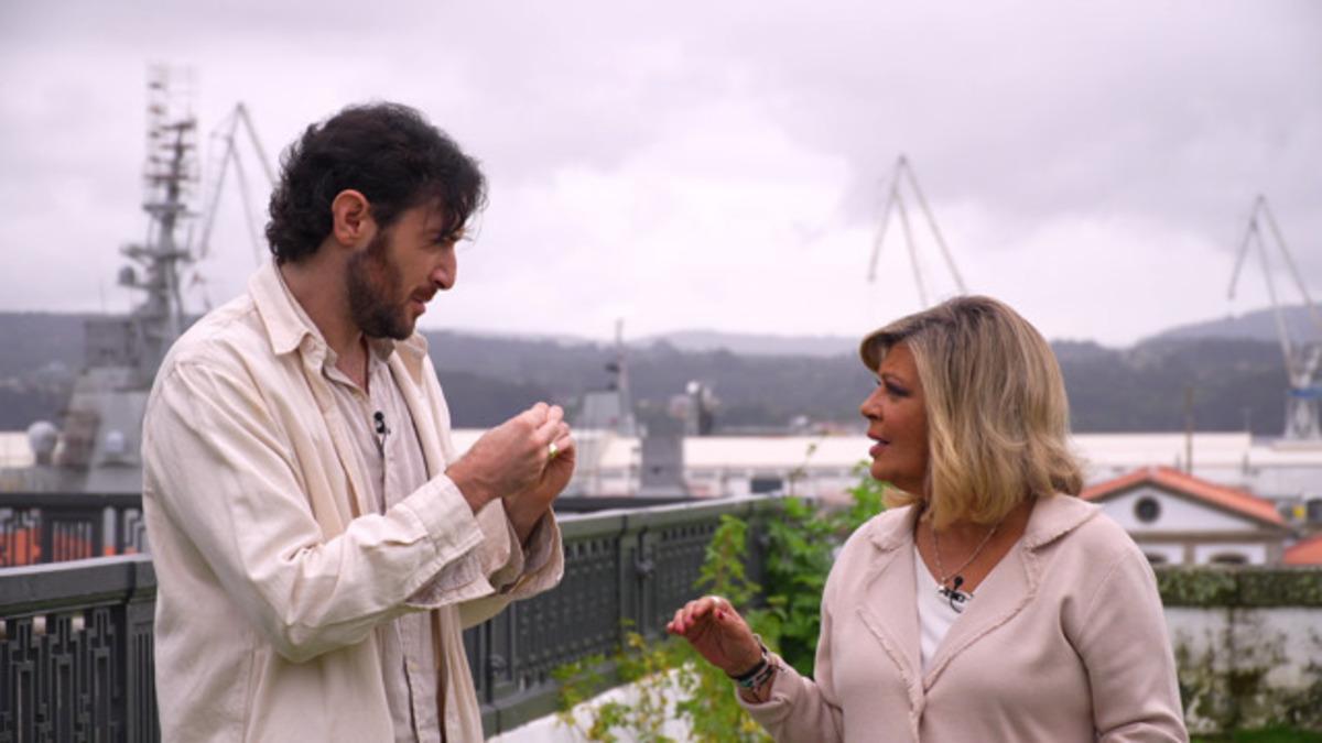 O actor e presentador Fran Nogueira, con Terelu Campos nun momento do programa