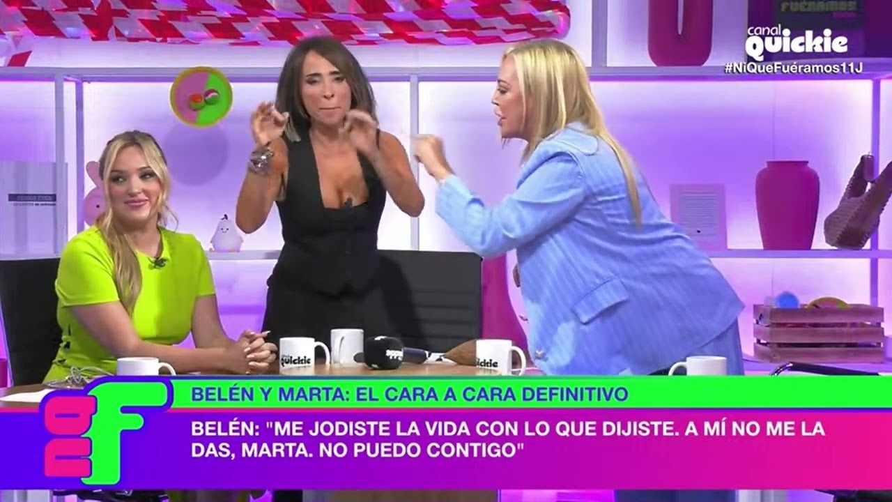 Marta Riesco, María Patiño y Belén Estebán en Canal Quickie