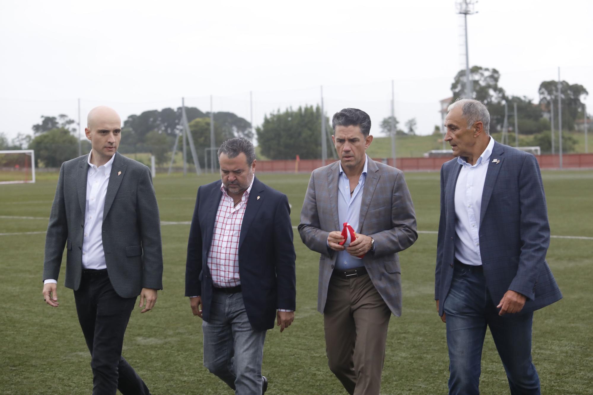 En imágenes: Irarragorri visita Mareo como nuevo dueño del Sporting