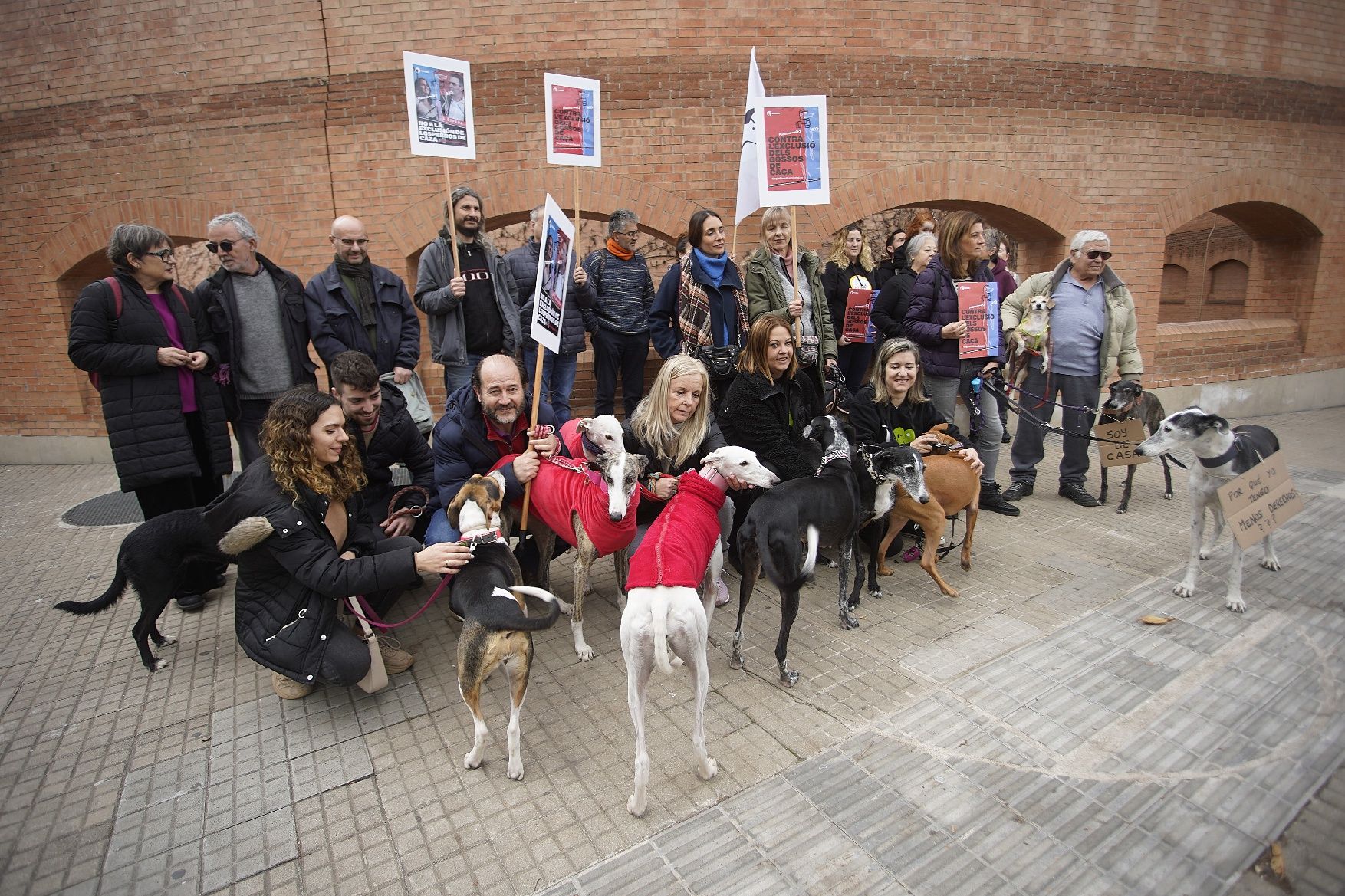 Concentracions del PACMA a Girona per reclamar incloure els gossos de caça a la llei de protecció animal