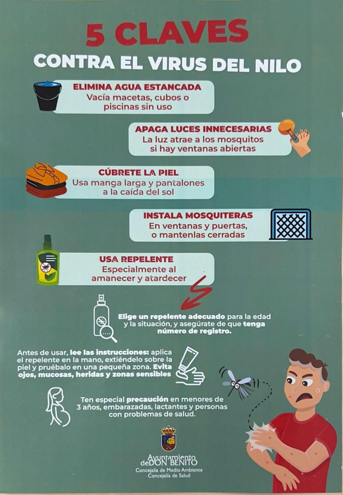 Recomendaciones para prevenir el virus del Nilo.