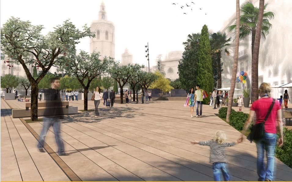 Así será la nueva plaza de la Reina de València