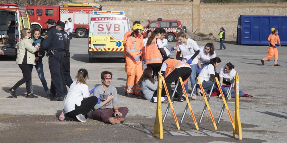 Simulacro de la Escuela de Enfermería de Castelló