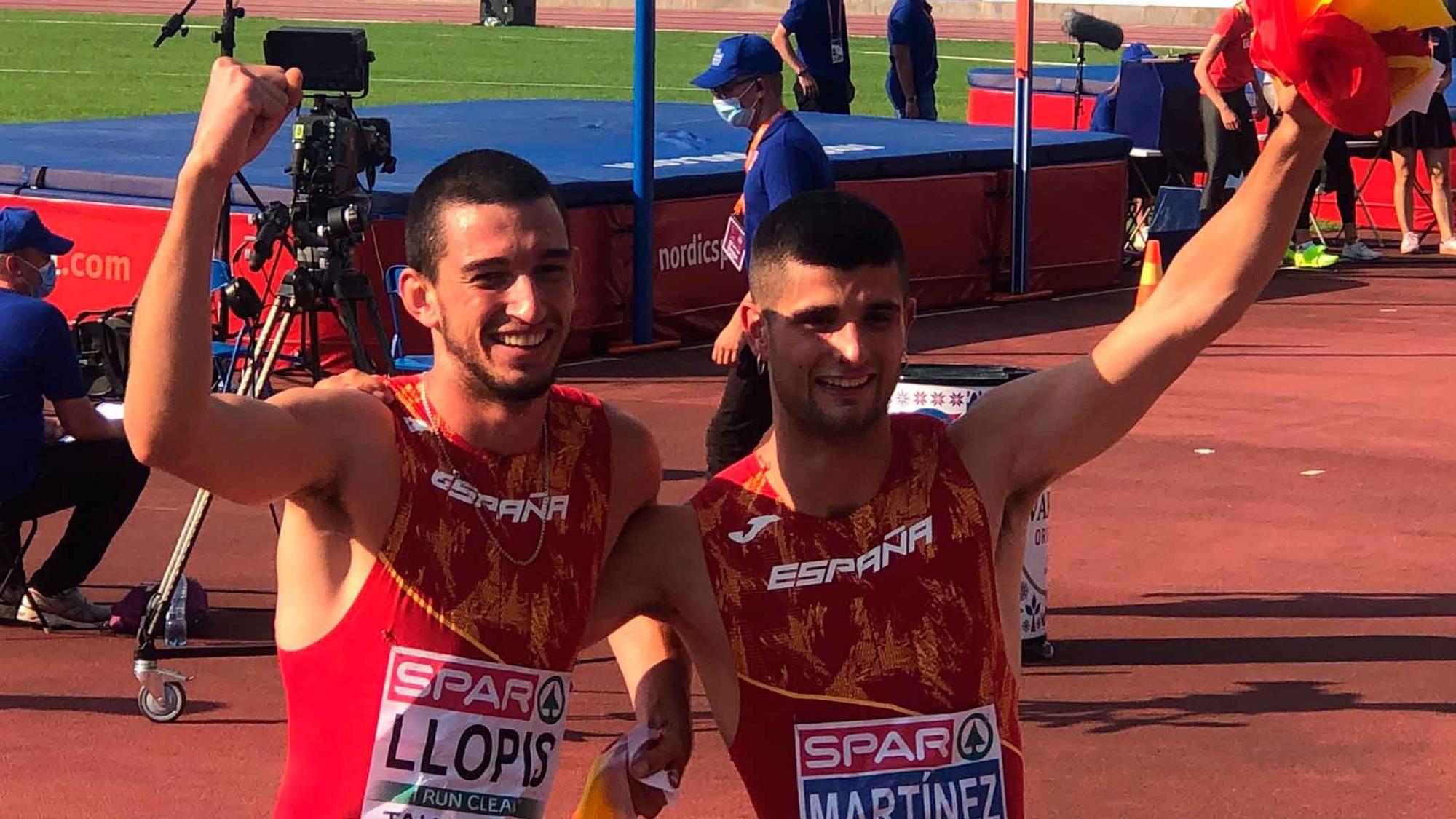 Asier Martínez y Quique Llopis, oro y bronce en 110 metros vallas