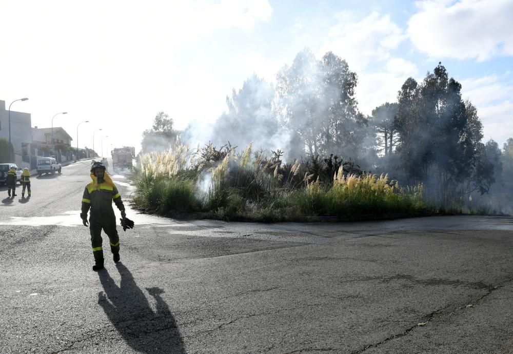 El fuego, en una zona situada entre A Zapateira y A Corveira, se inició pasadas las ocho de la mañana y quedó sofocado al filo de las 10.00 horas.