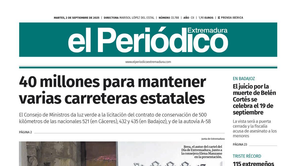 Consulta la portada correspondiente al día 2 de septiembre de 2025