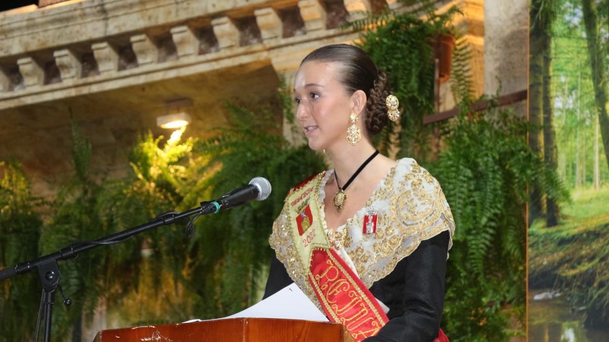 Carmen Gómez durante su intervención.