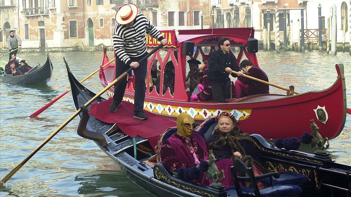 Turistas en tiempos de carnaval en Venecia, en una foto de archivo.