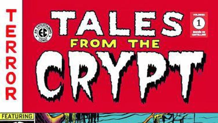 Primer ejemplar de ‘Tales from the Crypt’ editado por Diábolo y una página con viñetas. | | DIÁBOLO EDICIONES