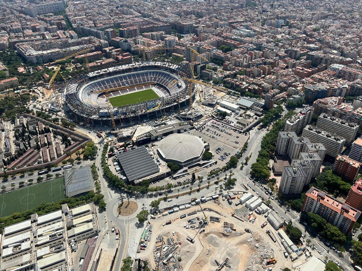 Así están las obras del Spotify Camp Nou a 23 de junio de 2025 Así están las obras del Spotify Camp Nou a 23 de junio de 2025