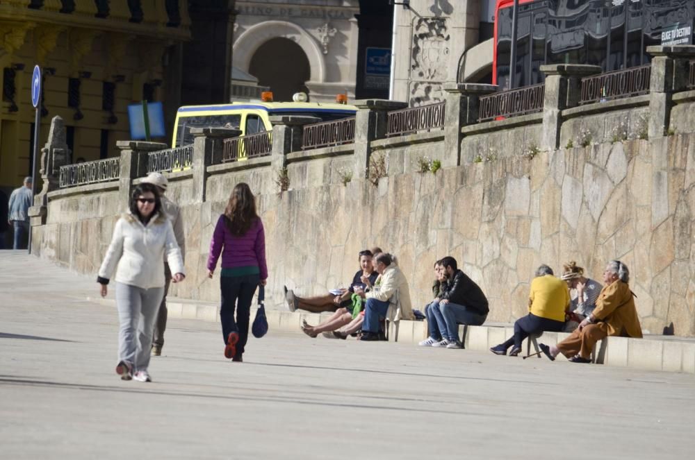 Aire cálido y cielo despejado en A Coruña