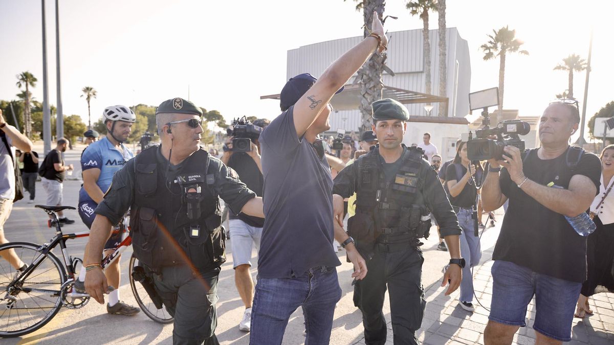 Fallida manifestación no autorizada convocada por grupos de ultraderecha en Torre Pacheco